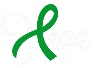 Hope, written with a green ribbon